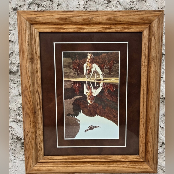 Bev Doolittle The Good Omen Print Native American Indians Reflection & Owl Flys - Picture 1 of 10
